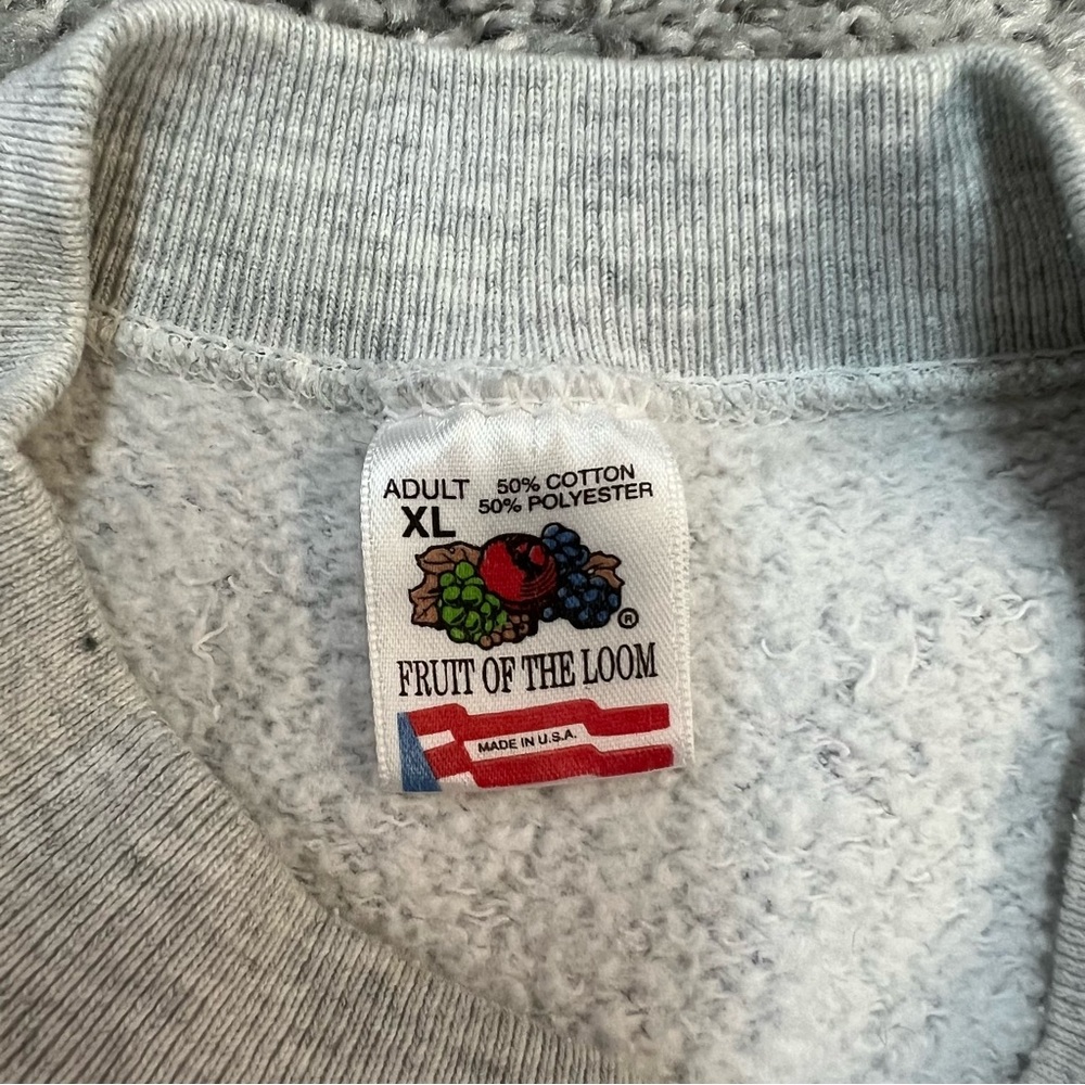 VTG Garfield Sweatshirt Adult XL Gray Pullover Graphic Crew Neck 70s 1978 - Picture 7 of 9